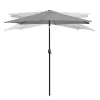 Składany parasol ogrodowy balkonowy regulowany 210 cm szary-1274389