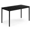 Stół do kuchni jadalni dla 4-5 osób biurko komputerowe 120x60 cm czarny marmur ModernHome-1276623