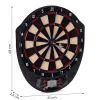 Elektroniczna tarcza do darta gry w rzutki lotki tablica LCD 41 cm 26 gier zestaw 6 rzutek-1277255