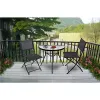 Stolik półokrągły szklany kawowy na balkon taras patio MultiGarden-1272009