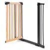 Bramka barierka zabezpieczająca 74-130 cm na schody i drzwi metal drewno dodatkowe panele-1273720
