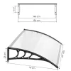Daszek nad drzwi 150x80 cm zadaszenie osłona poliwęglan MultiGarden-1271790