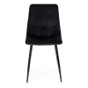 Komplet 4 krzeseł krzesło pikowane welurowe do jadalni i salonu czarne ModernHome-1271128