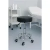 Stołek obrotowy taboret kosmetyczny medyczny fotel regulowany czarny ModernHome-1275649
