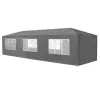Namiot pawilon ogrodowy handlowy 3x9 m 8 ścianek szary MultiGarden-1274010