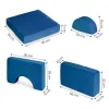 Sofa składana modułowa dla dzieci duża 2-osobowa DIY 10 miękkich poduch - niebieska ECOTOYS-1276147