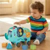 Słonik tablica manipulacyjna montessori wbijak sorter klocki młotek 26cm-1279612