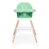 Fotelik krzesełko do karmienia dzieci 2w1 zielony ECOTOYS-1273385
