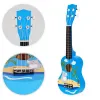 Gitara ukulele dla dzieci drewniana 4 struny nylonowe kostka do gry ECOTOYS-1275763