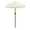 Prostokątny duży parasol ogrodowy skośny łamany z korbą beżowy 200x140 cm MultiGarden-1271538