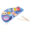 Stolik z instrumentami stół muzyczny cymbałki talerz perkusyjny tarka motyw morski ECOTOYS-1273244