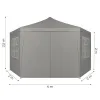 Namiot pawilon ogrodowy handlowy 2x2x2 m z oknami szary MultiGarden-1275250