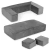 Sofa modułowa składana dla dzieci DIY 4 miękkie poduchy - szara ECOTOYS-1276166