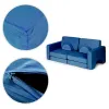 Sofa składana modułowa dla dzieci duża 2-osobowa DIY 10 miękkich poduch - niebieska ECOTOYS-1276145