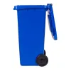 Kosz na śmieci pojemnik 120L kubeł śmietnik niebieski makulatura gumowe koła-1276045