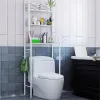 Wysoki regał WC łazienkowy nad sedes 3 półki aluminiowa konstrukcja-1271099