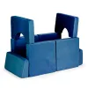 Sofa składana modułowa dla dzieci duża 2-osobowa DIY 10 miękkich poduch - niebieska ECOTOYS-1276143
