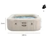 Nadmuchiwane SPA kwadratowe basen z hydromasażem 6 os. 196x71 cm akcesoria premium INTEX 28472-1274433
