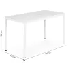 Stół do kuchni jadalni dla 4-5 osób biurko komputerowe 120x60 cm biały marmur ModernHome-1276618