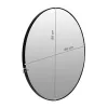 Okrągłe lustro ścienne 80 cm wiszące nowoczesne czarna rama aluminium ModernHome-1272673
