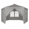 Namiot pawilon ogrodowy handlowy 2x2x2 m z oknami szary MultiGarden-1275244