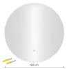 Lustro łazienkowe LED okrągłe ścienne 80 cm 3 barwy włącznik dotykowy ModernHome-1276798