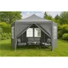 Namiot pawilon ogrodowy handlowy 2x2x2 m z oknami szary MultiGarden-1275249