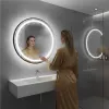 Lustro łazienkowe LED okrągłe ścienne 80 cm 3 barwy anti-fog włącznik dotykowy ModernHome-1276811