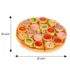 Drewniana pizza do krojenia na rzepy dla dzieci 27 elementów ECOTOYS-1270848