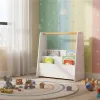 Biblioteczka dziecięca Montessori regał na książki organizer 2 poziomy biały ECOTOYS-1276931