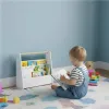Biblioteczka dziecięca Montessori regał na książki organizer 2 poziomy biały ECOTOYS-1276930