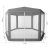 Namiot pawilon ogrodowy handlowy 2x2x2 m z moskitierą szary MultiGarden-1275136