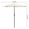 Składany parasol ogrodowy balkonowy regulowany 210 cm beżowy-1274381