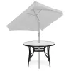Stolik ogrodowy okrągły 105 cm na taras ogród balkon szkło hartowane otwór na parasol MultiGarden-1274247