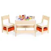 Zestaw mebli dla dzieci stolik + 2 krzesła tablica kredowa ECOTOYS-1274710