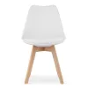Zestaw komplet krzeseł MARK białe drewniane nogi 4szt-1271940