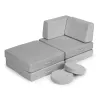 Sofa modułowa duża składana dla dzieci DIY 8 miękkich poduch - szara ECOTOYS-1272492