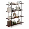 Regał loftowy industrialny do salonu biura 4 półki metalowa rama ModernHome-1276653