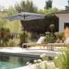 Składany parasol ogrodowy balkonowy regulowany 210 cm szary-1274390
