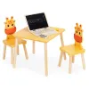 Zestaw mebli dla dzieci stolik + 2 krzesła żyrafa ECOTOYS-1276434