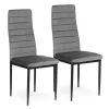 Krzesła z wyprofilowanym oparciem- VELVET SZARE - 4 sztuki-1274610