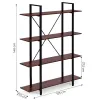 Regał loftowy industrialny do salonu biura 4 półki metalowa rama ModernHome-1276658