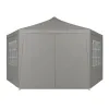 Namiot pawilon ogrodowy handlowy 2x2x2 m z oknami szary MultiGarden-1275245