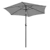 Składany parasol ogrodowy balkonowy regulowany 210 cm szary-1274383