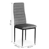 Krzesła z wyprofilowanym oparciem- VELVET SZARE - 4 sztuki-1274613