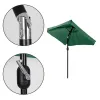 Prostokątny duży parasol ogrodowy skośny łamany z korbą zielony 200x140 cm MultiGarden-1271558