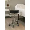 Stołek obrotowy taboret kosmetyczny medyczny fotel regulowany czarny ModernHome-1275648