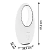 Nowoczesny wentylator stojący bezłopatkowy podłogowy 60W 3 tryby pracy pilot timer podświetlenie LED-1275206