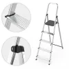 Drabina aluminiowa jednostronna 5 stopni składana z podestem 150 kg ModernHome-1276845