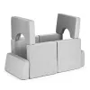 Sofa składana modułowa dla dzieci duża 2-osobowa DIY 10 miękkich poduch - szara ECOTOYS-1272512